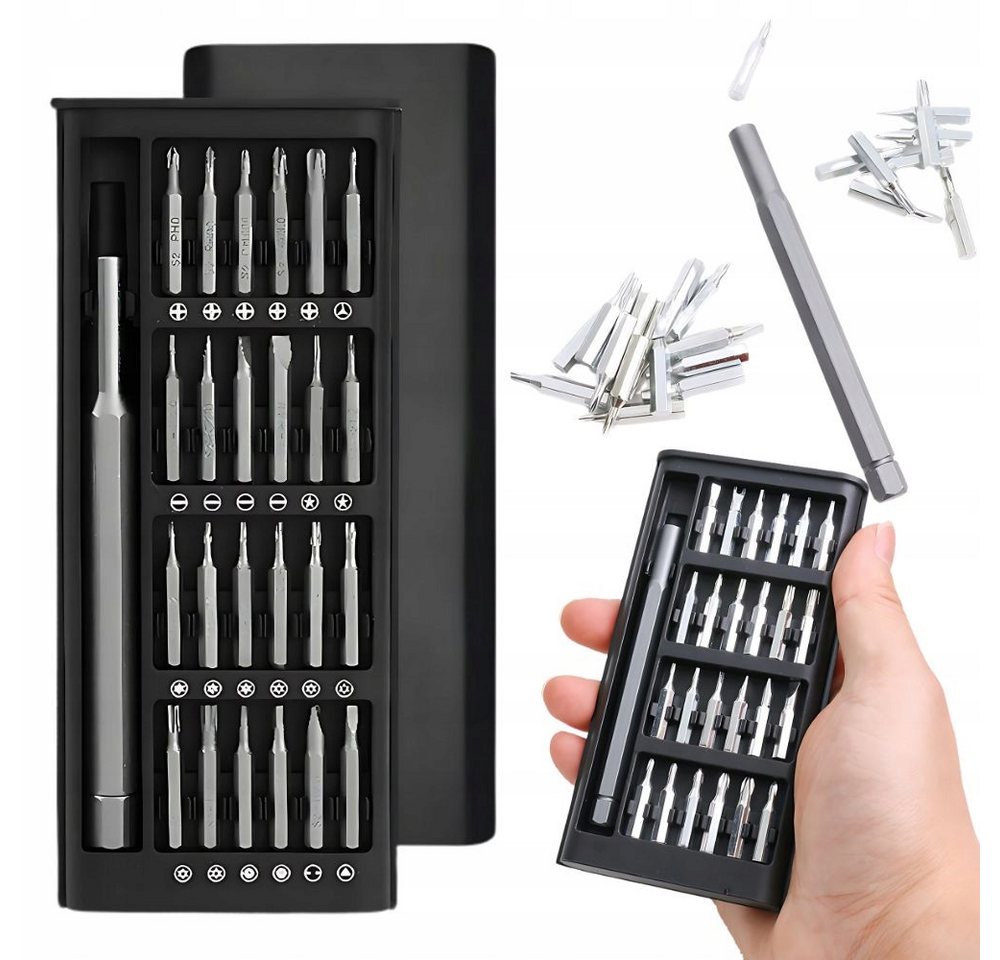 VERK GROUP Schraubendreher Präzisions Schraubendreher Set 24in1 Magnetisch Feinmechaniker, (Set, 1 St), 24-in-1 Set, magnetische Bits Bild 4