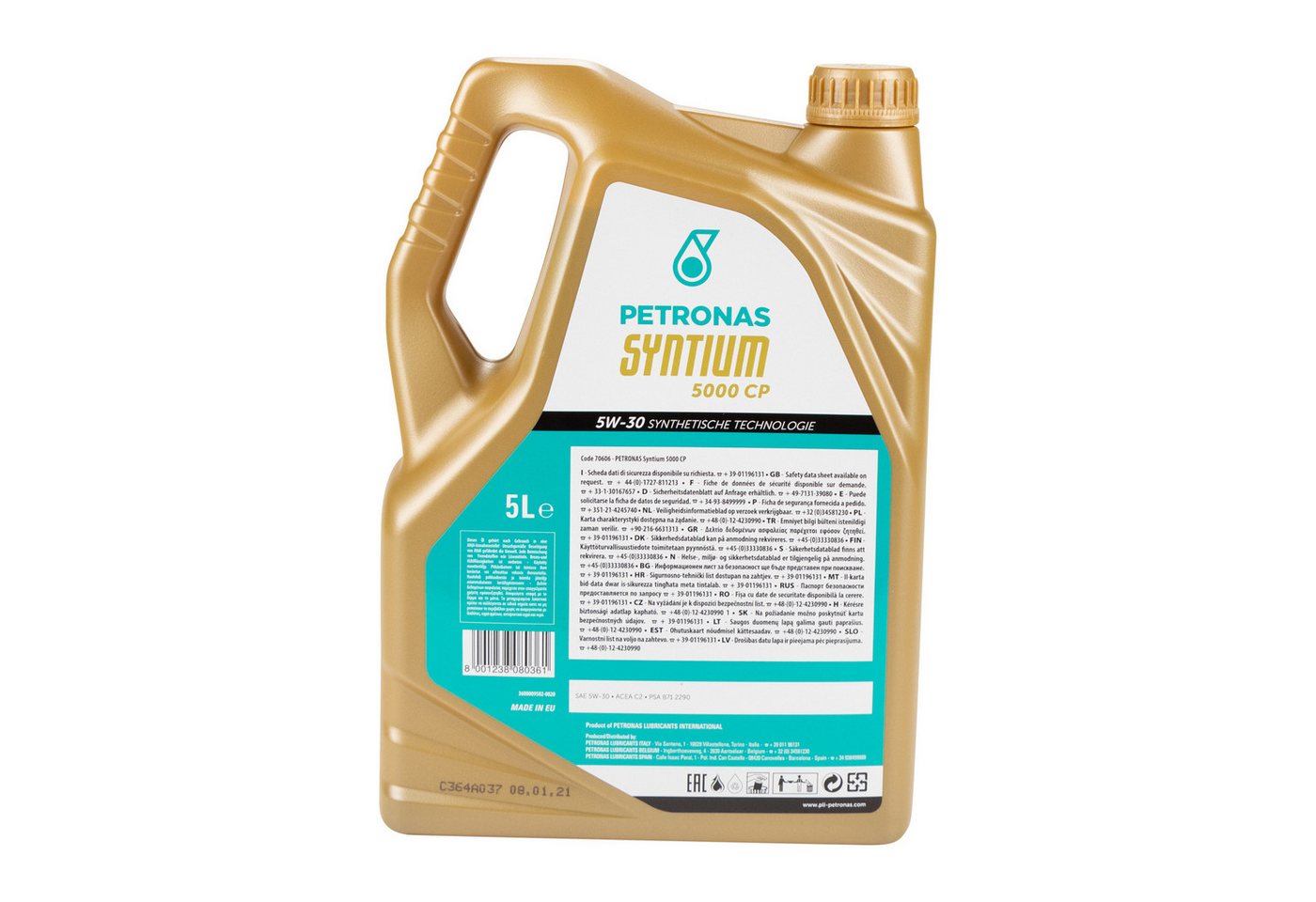 Petronas Motoröl Petronas Syntium 5000 CP Motoröl Öl 5W30 5L C2 SN PSA B71 2290 RN0700 Bild 4