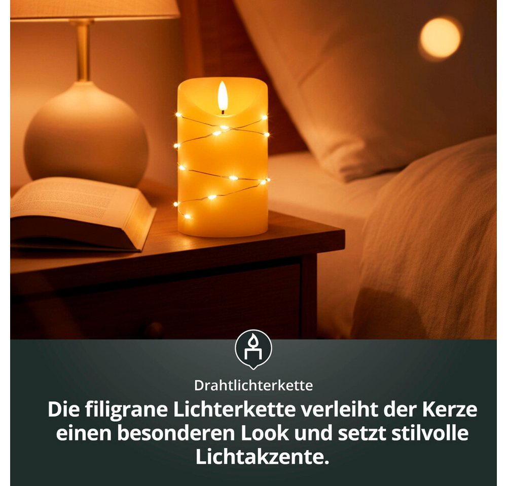 LED Universum LED-Kerze "Cynthia" Kerze, warmweiß, batteriebetrieben, IP20, warmweiß Bild 2