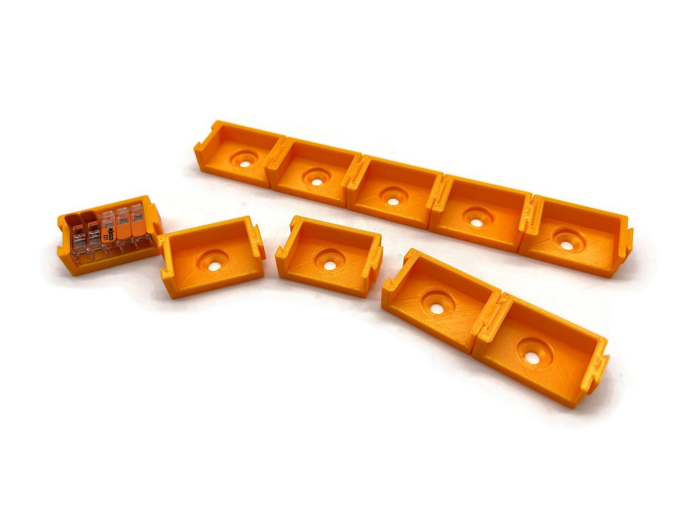 eXODA Verbindungsklemme 10x Halterung für Wago 5er Klemmen Typ 221-615 bis 6mm2 von, Klemmenhalter für 10 Klemmen, 10er Pack Bild 4