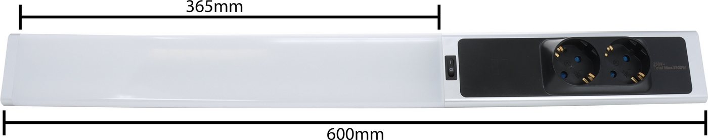 Die Bold GmbH Unterschrankleuchte Dante, LED fest integriert, Neutralweiß, 25.000 Stunden Lebensdauer Bild 4