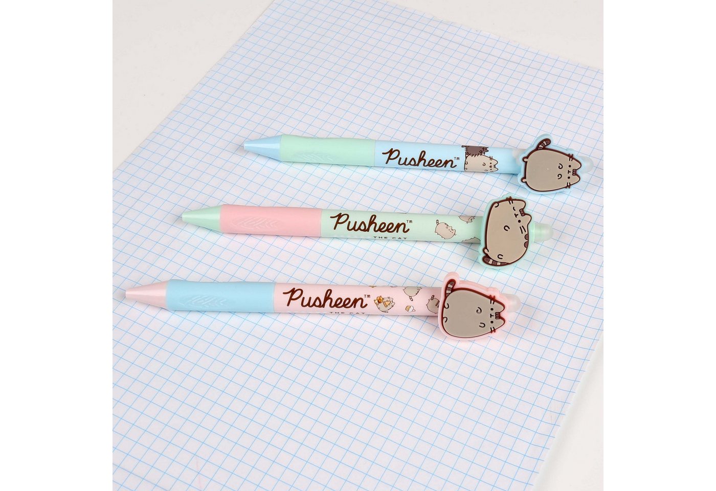 Pusheen Gelschreiber Pusheen Gelschreiber mit Radiergummi, radierarbar, blau, 0,5 mm