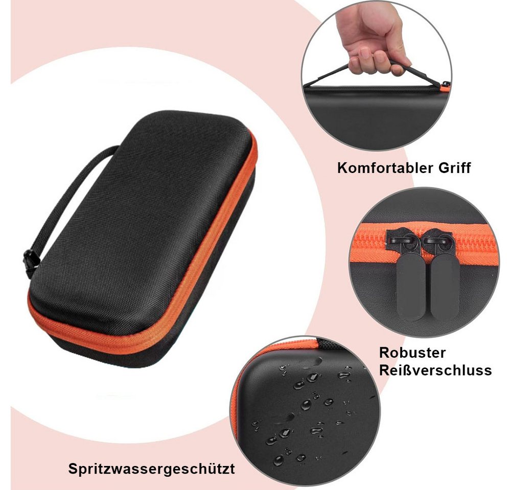 AFKSMILE Gerätebox Hartschalen-Mikrofontasche for JBL PartyBox Wireless Mic, für Karaoke, Für 2 Mikrofone, Empfänger, Adapter und Kabel, für DJs und Reisen Bild 5