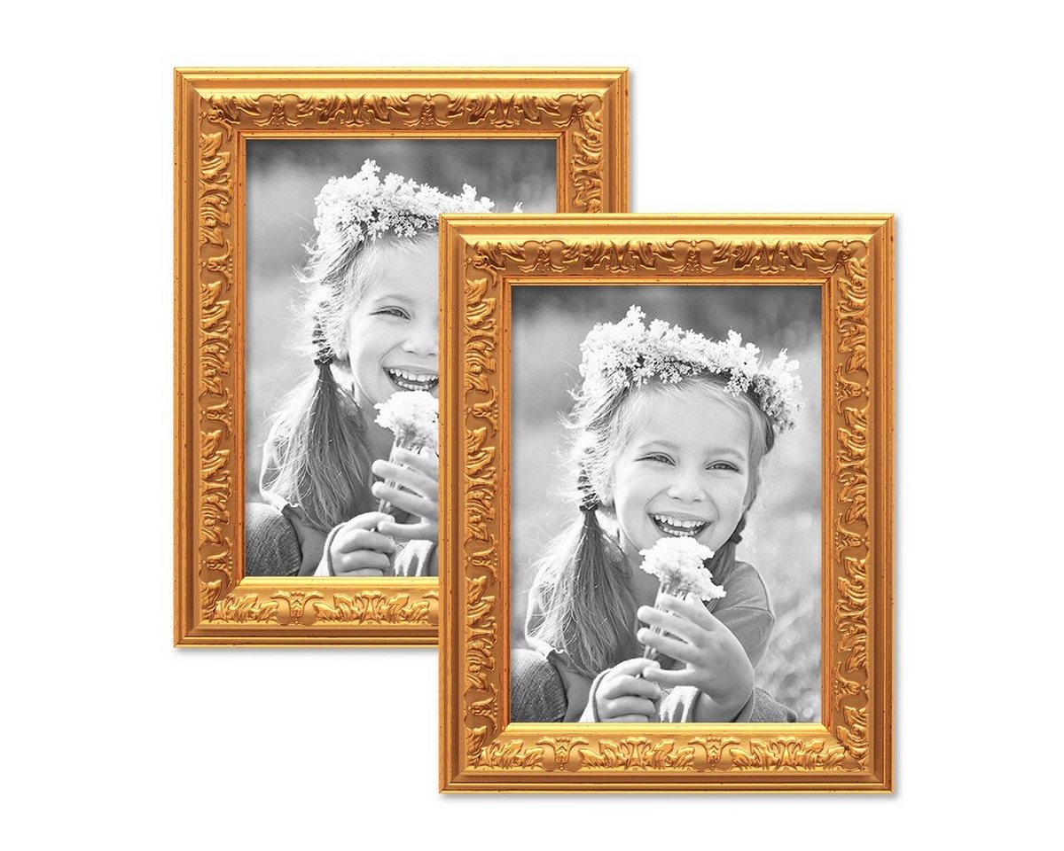 PHOTOLINI Bilderrahmen 2er Set Kunststoff-Rahmen im nostalgischen Ornament-Design Bild 3