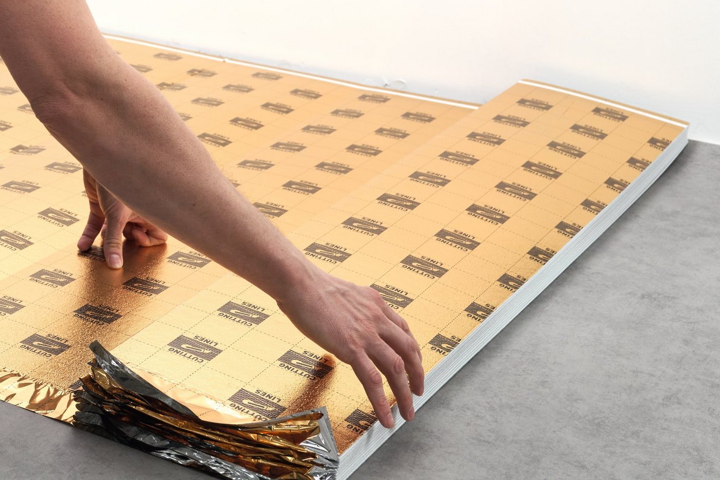 EGGER Trittschalldämmplatte EGGER Laminat Unterlagsmatte Silenzio Duo, 10 m², Trittschalldämmung für Designboden Bild 2