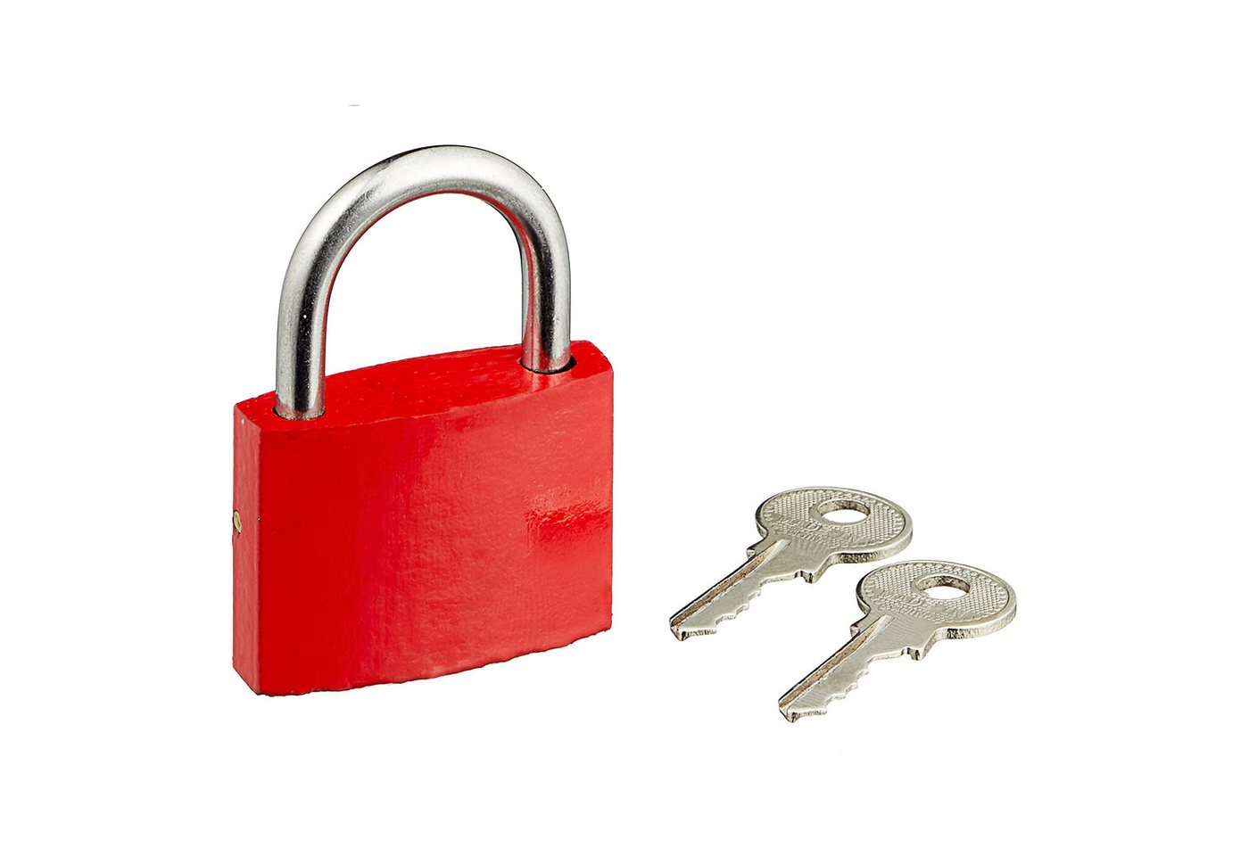 CEPEWA Vorhängeschloss Liebesschloss 24 Stück Display 3,8cm rot Metall 2fach 2 Schlüssel Bild 3