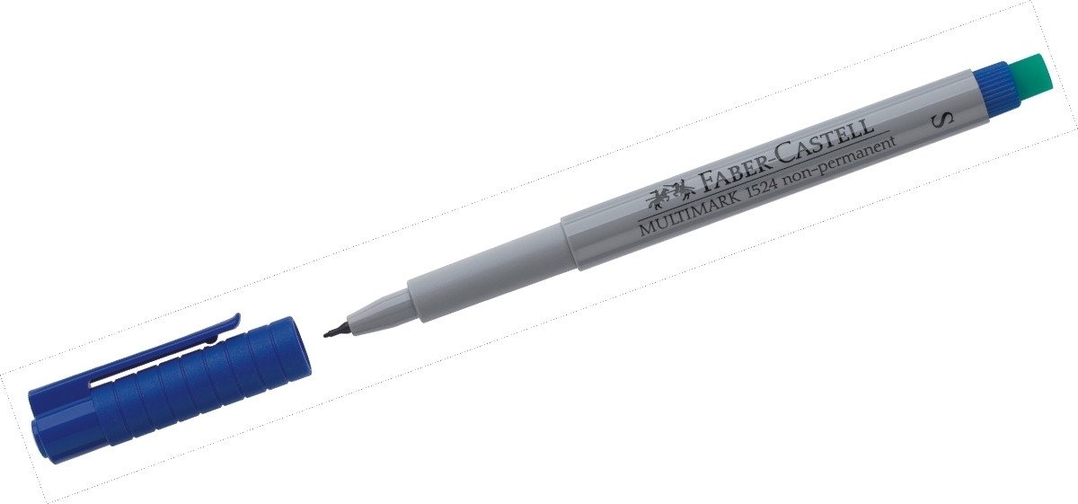 Faber-Castell Folienstift Folienschreiber nonpermanent S blau Bild 2