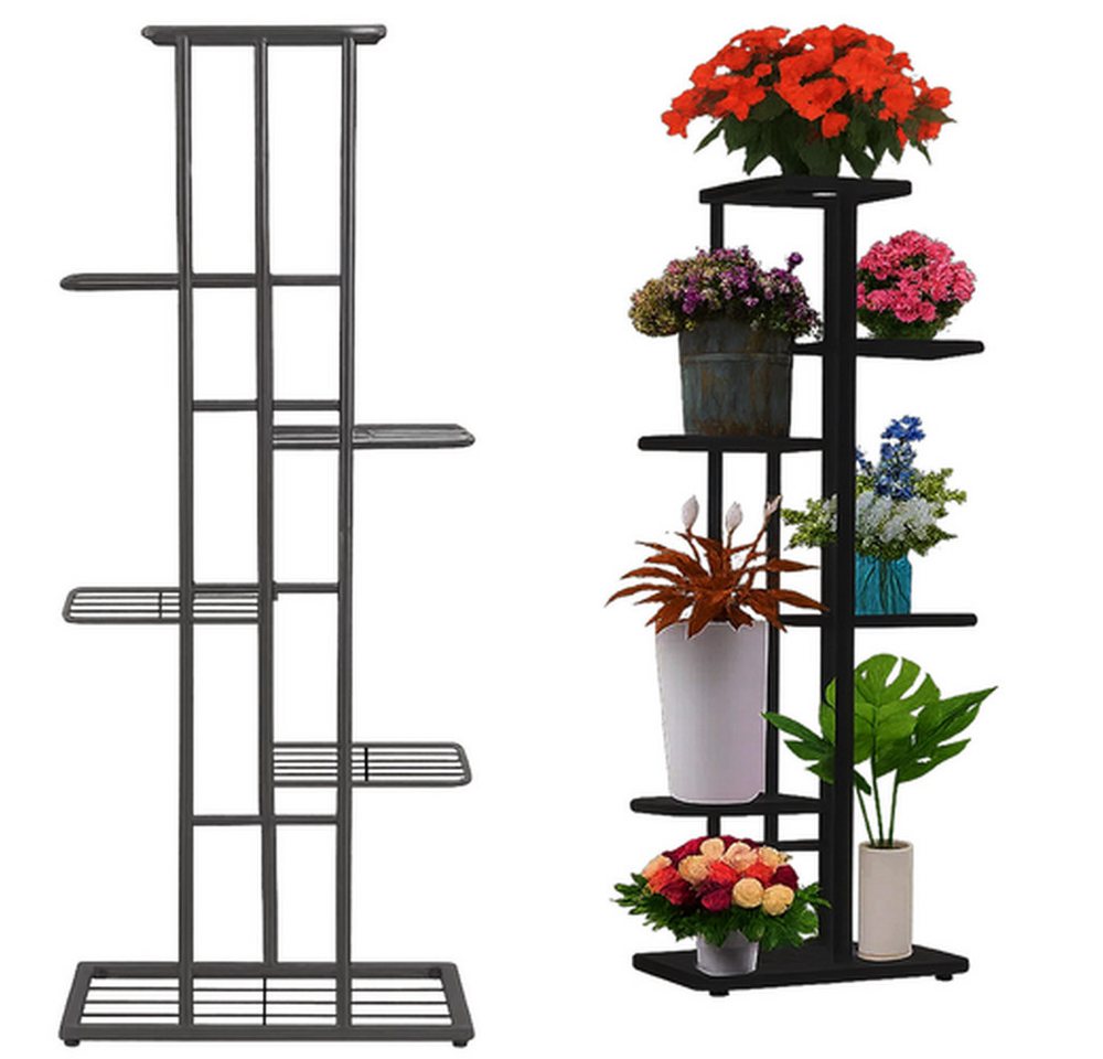Ruhhy Blumenständer Blumenständer 6-stöckiger (Spar-Set, dekorativ), Offene Regalstruktur sorgt für Licht- und Luftzirkulation Bild 2