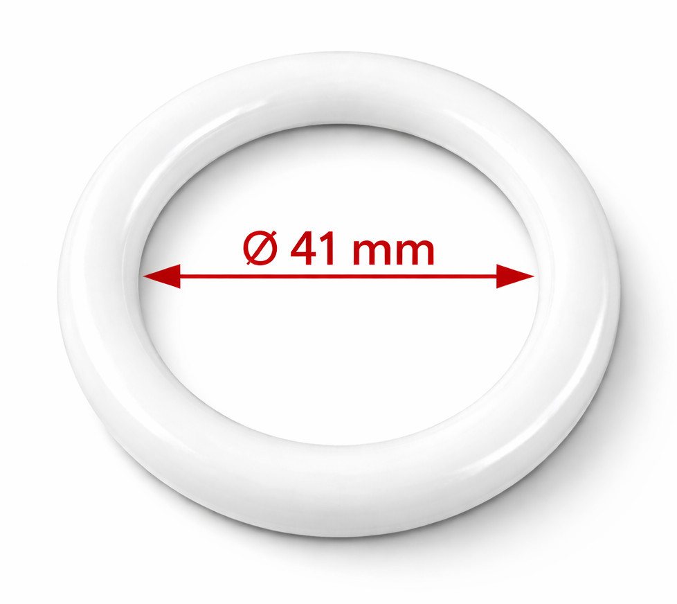 rewagi Gardinenring Gardinenringe Ø41 mm für Überklipshaken Ø8 mm & Ø10 mm, Gardinen, Gardinenstangen, Vorhänge, (Set, 50-St., 10, 30, 50, 100), Farbe: Weiß, Beige, Schwarz