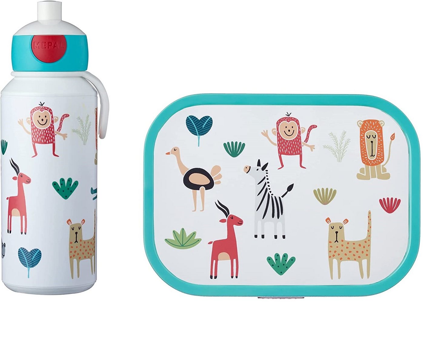 Mepal Lunchbox Pausenset mit Trinkflasche und Brotdose, Bento-Einsatz, ABS, Ideal für Schule und Freizeit, spülmaschinenfest Bild 4