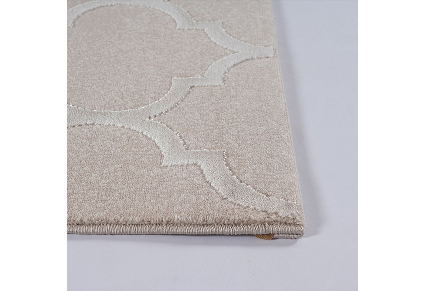TeppichHome24 Teppich Wohnzimmerteppich Marokkanisches Muster in Beige, rechteckig Bild 3