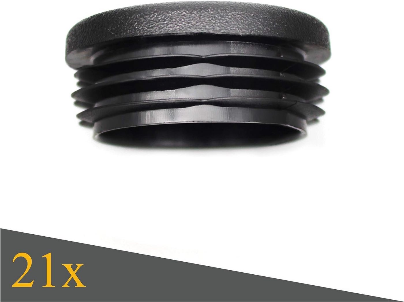 Enkotrade Endkappe Lamellenstopfen rund, (21-St), Schwarz, Rund, 30 mm, UV-beständig. Made in Germany Bild 3