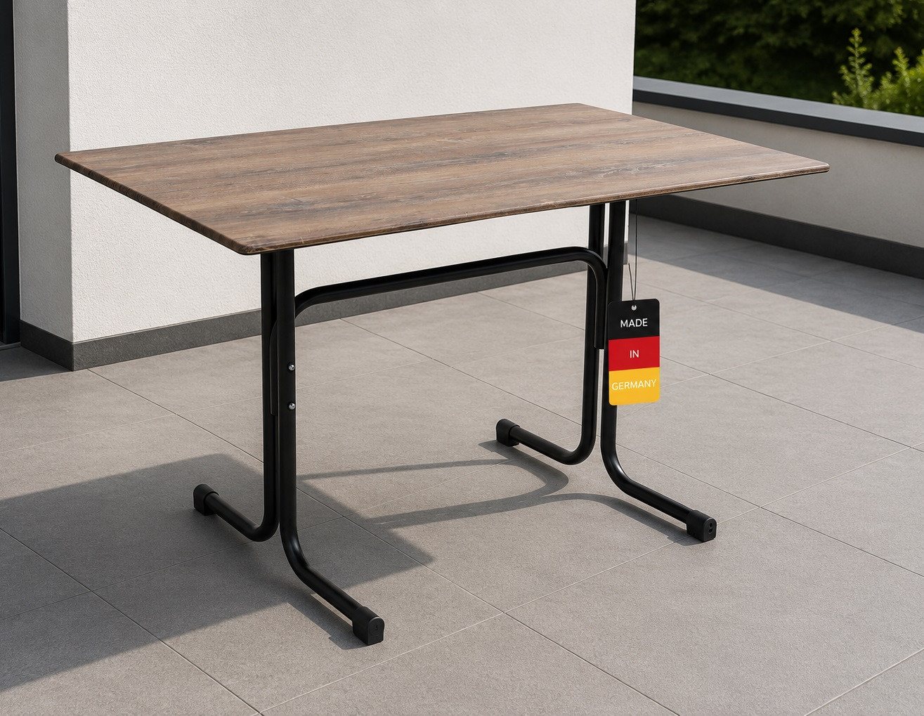 Gardissimo Gartentisch Klapptisch 120x80 cm Atacama Cherry HPL Tischplatte (Spar-Set, 1 Tisch), Made in Germany / klappbar / wetterfest / kratzfest Bild 2