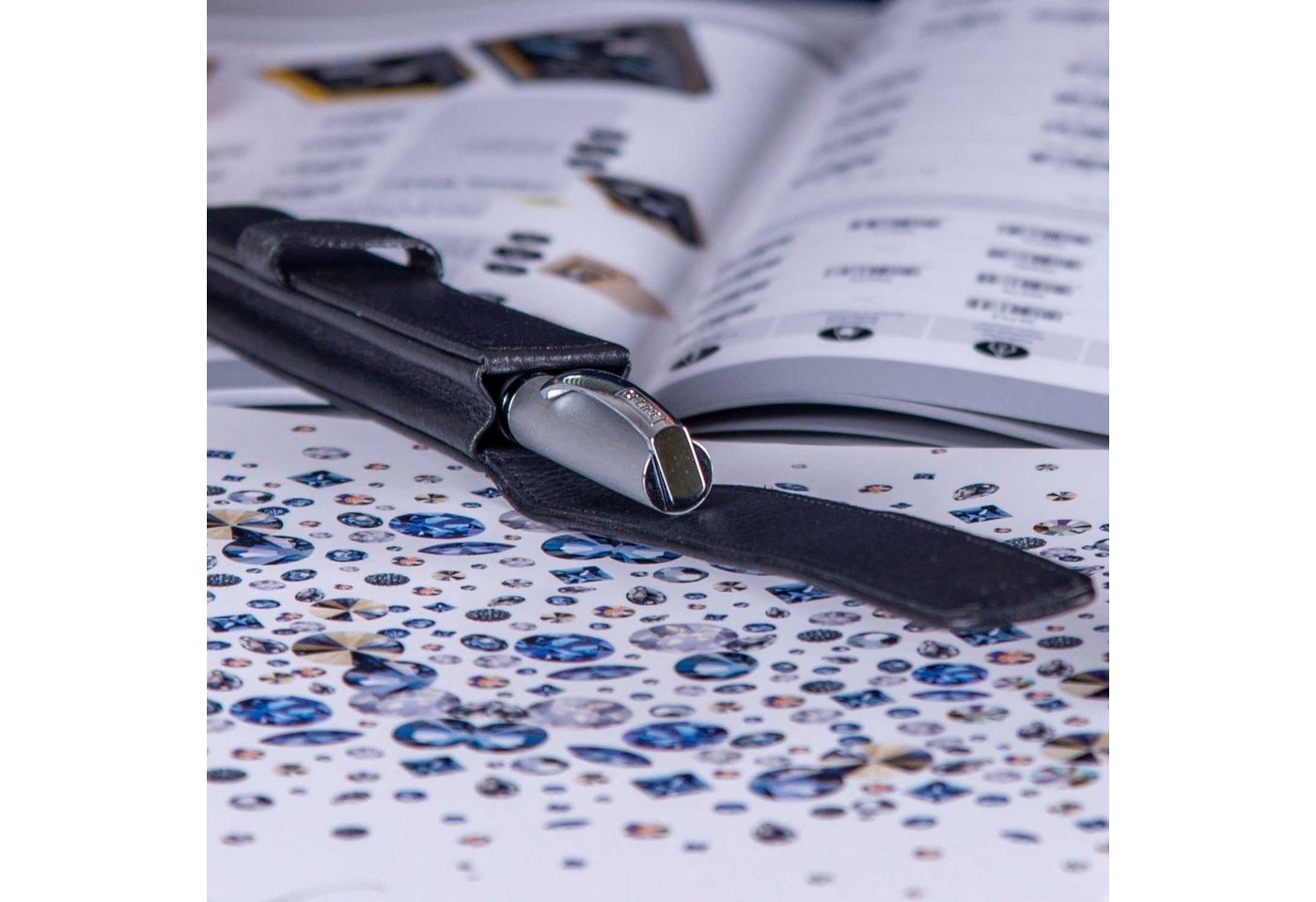 Online Pen Schreibgeräteetui Lederetui, (hochwertiges Füller-Etui), Stifte-Mäppchen aus Echtleder Bild 4