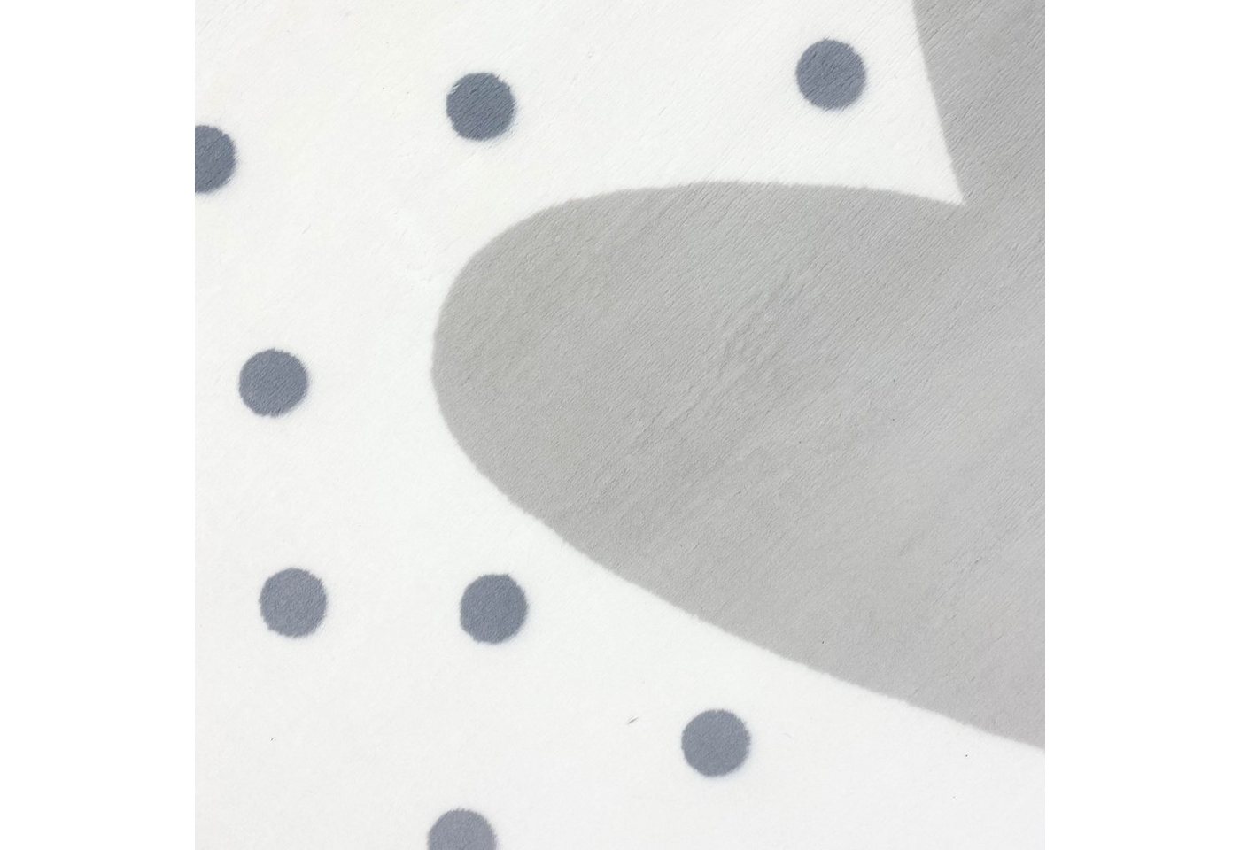 Carpetia Kinderteppich Kinderzimmer-Teppich mit Herz-Pünktchen creme grau, rechteckig, Höhe: 18 mm Bild 2