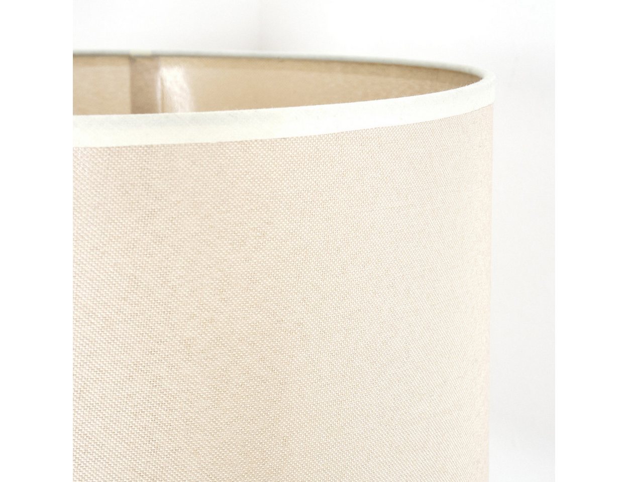 hofstein Stehlampe Stehlampe aus Holz/Stoff in Natur/Beige/Weiß, Leuchte im Boho-Style, ohne Leuchtmittel, skandinavisches Design (40 cm), Fußschalter u. Ablagefläche, 1 x E27 Bild 3