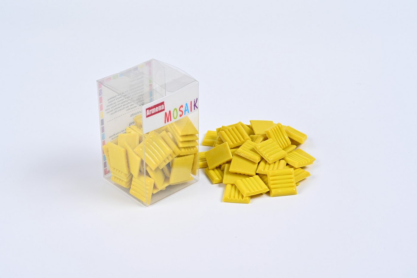 Armena Mosaikfliesen Mosaikfliesen Glasmosaik Bastelmaterial Mosaik DIY Wandfliesen 260g, gelb Bild 2