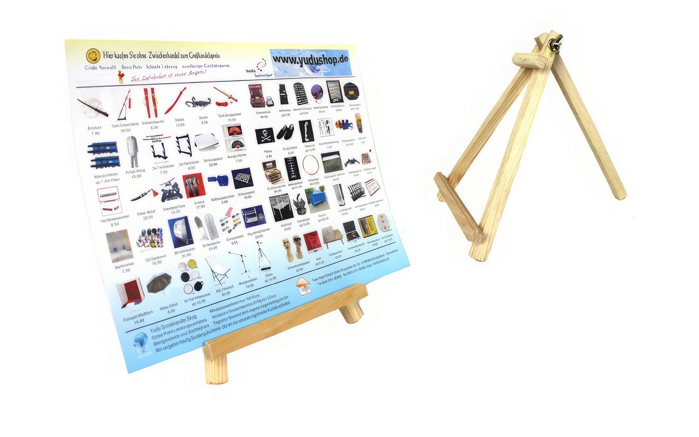 Yudu Mini Staffelei 5 x Staffelei Werbeaufsteller Kundenstopper Tischstaffelei Holz Bild 4