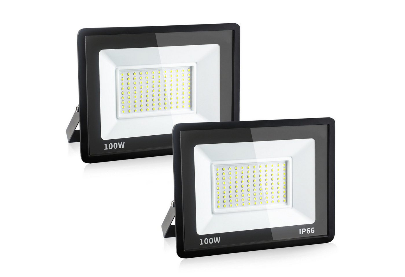 Ophy Flutlichtstrahler 2er-Set LED-Außenstrahler – 6000 K (Kaltlicht), IP66 wasserdicht, für Werkstatt, Garage, Garten & Außenbereich