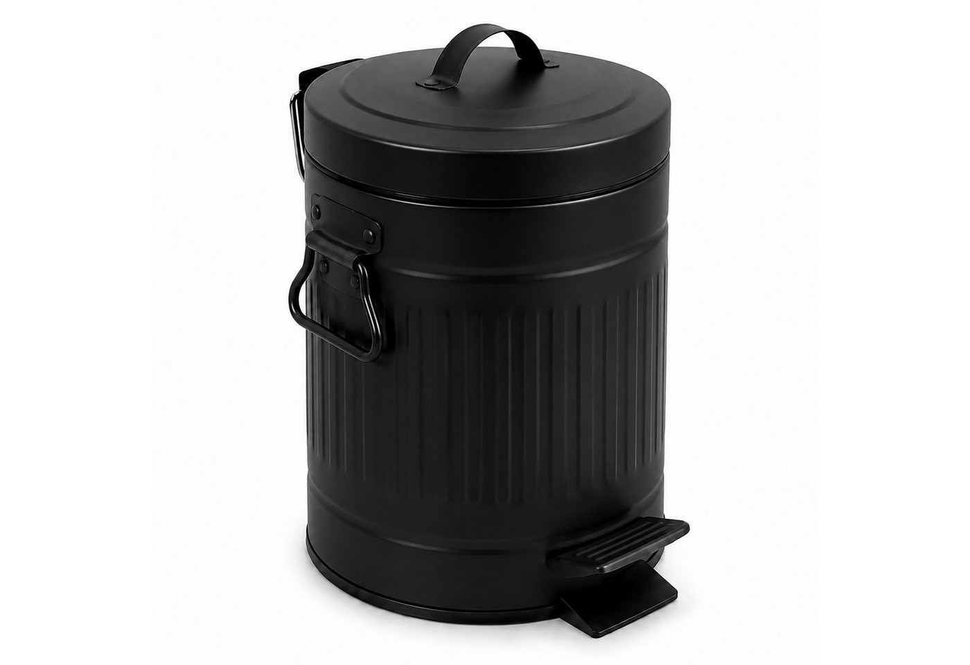 relaxdays Kosmetikeimer Retro Kosmetikeimer 3 Liter, schwarz