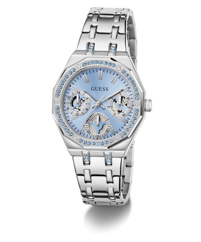 Guess Multifunktionsuhr QUINN GW1009L1, Quarzuhr, Armbanduhr, Damenuhr, Edelstahlarmband, Datum Bild 2