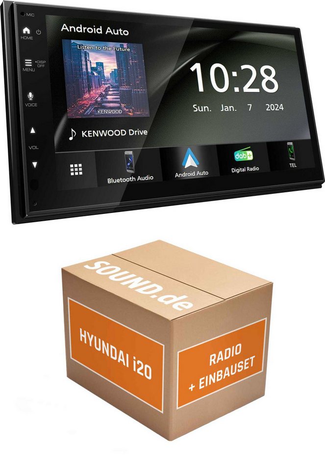 JUST SOUND best choice for caraudio Autoradio Einbauset Kenwood DMX5023DABS Hyundai i20 GB Autoradio (Freisprecheinrichtung)