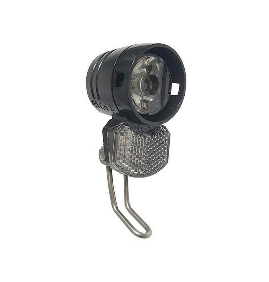 AXA Fahrradbeleuchtung Scheinwerfer Ecoline 15 Nabendynamo 15 Lux schwarz LED Axa StVZO