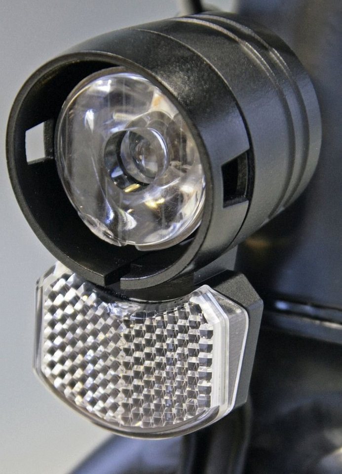 AXA Fahrradbeleuchtung Scheinwerfer Ecoline 15 Nabendynamo 15 Lux schwarz LED Axa StVZO Bild 2