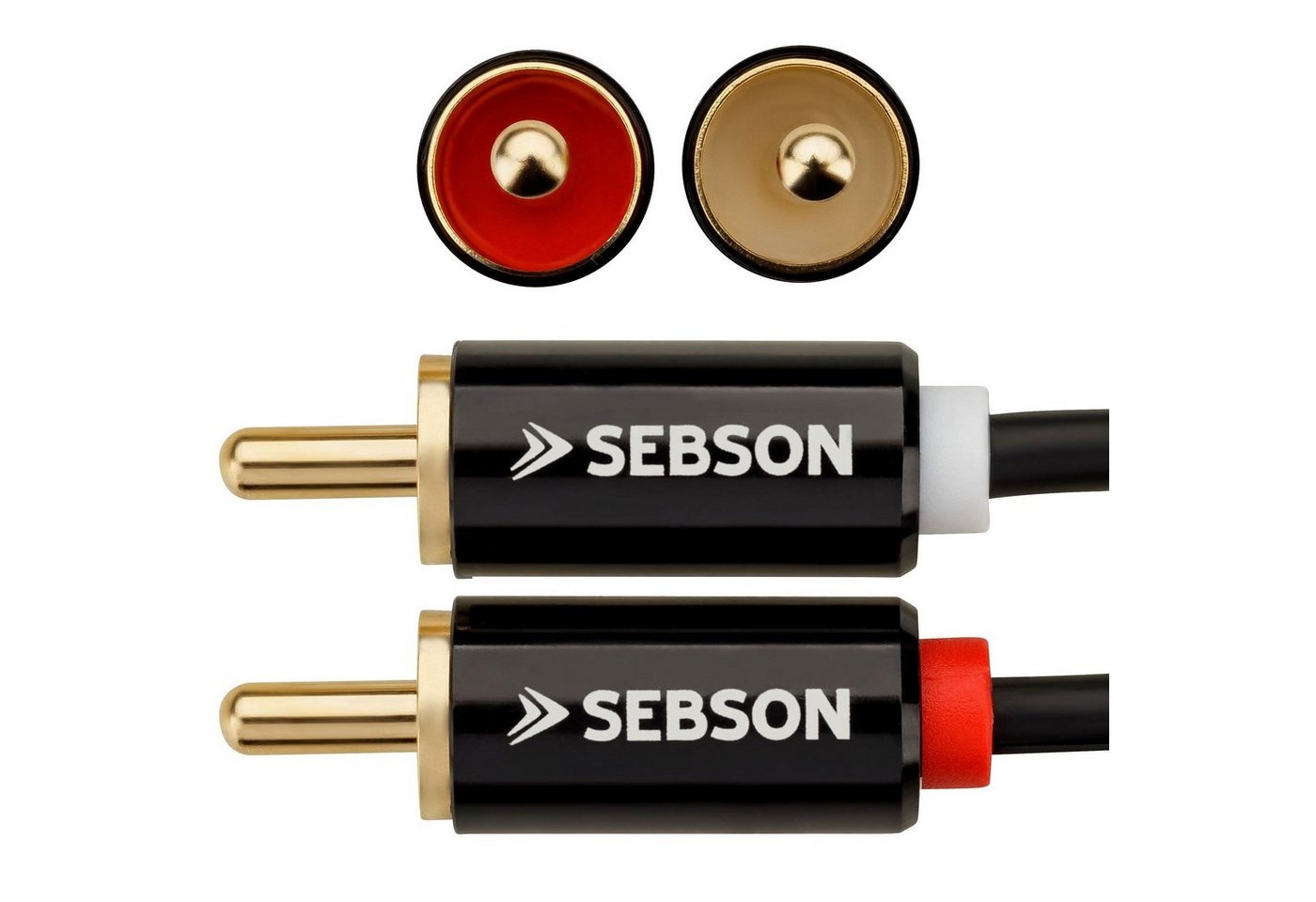 SEBSON Cinch Kabel 3m - 2x Chinch zu 2x Cinch Stecker RCA - AUX Audio Kabel Optisches-Kabel, (300 cm) Bild 3