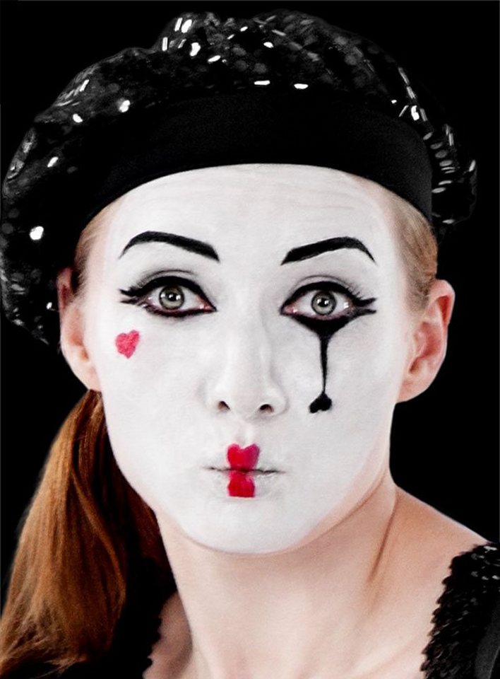 Maskworld Theaterschminke Aqua Make-up - Schminke 3 Farben - Fasching Karnev, Karneval und Halloween Wasserschminkset mit perfekt abgestimmten Kompo Bild 3