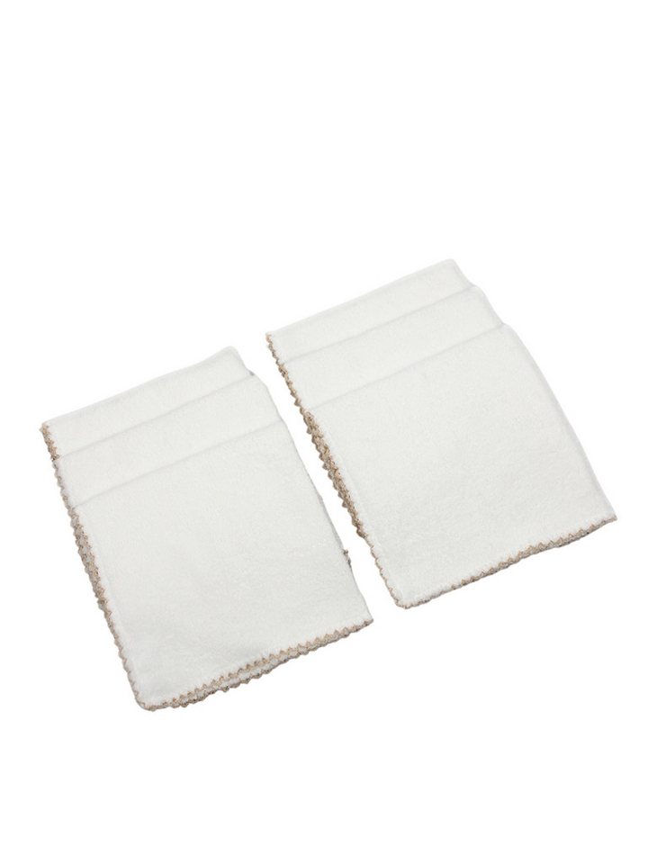bistyle Spucktuch Spucktücher mit Spitzenrand für Babys 28x28cm aus Frottee, (Set, 6-tlg., 6er Pack), Handtuchstoff mit Spitzenrand, saugstark Bild 4