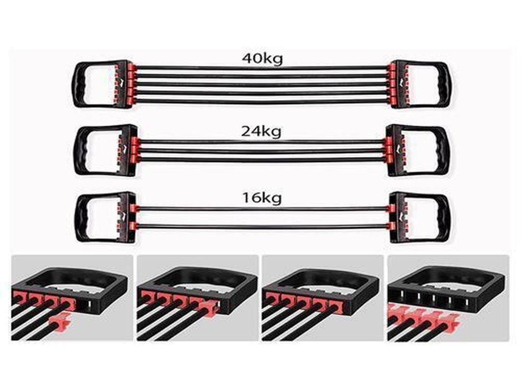 VERK GROUP Gymnastikstäbe 5 Fitnessbänder 40 kgs Widerstandsbänder Fitness Gym Yoga Sport Brust