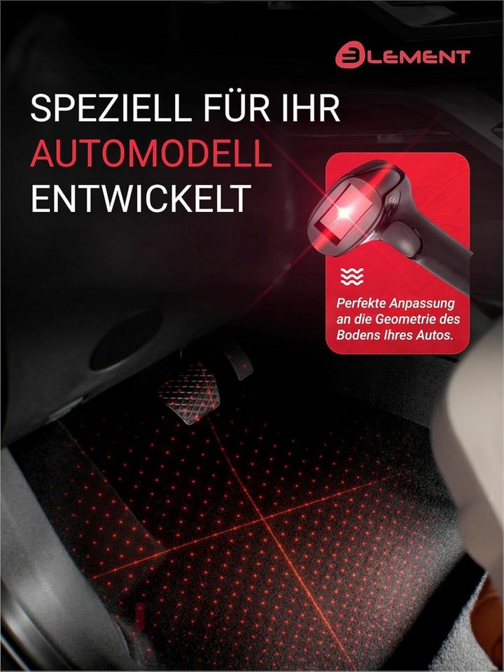 LEMENT Auto-Fußmatten 3D-Gummimatten passend für RENAULT Arkana I ab 2019 (4 St), für RENAULT Arkana Pkw, Passgenau Bild 5