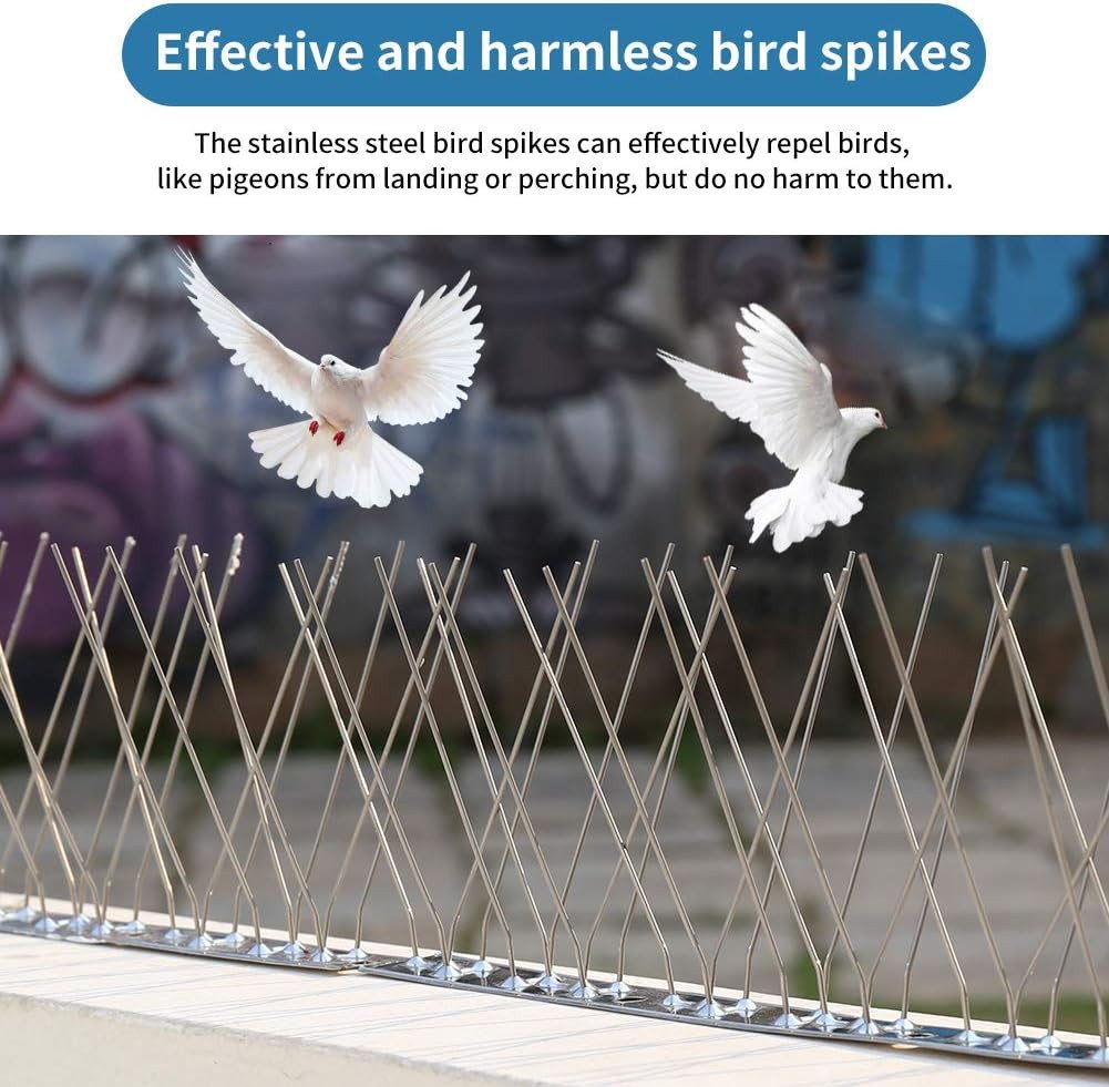 FELIXLEO Vogelpfeife Vogelspikes für Tauben 3 m Edelstahl Zaunspikes kleine Vögel, (1-St) Bild 3