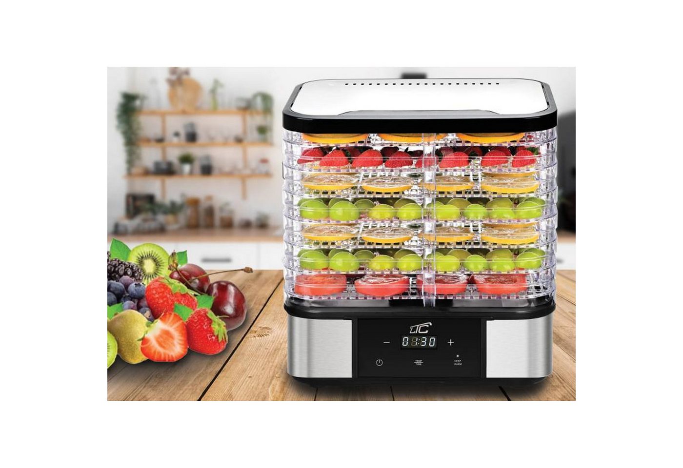 LTC Dörrautomat Trockner für Pilze, Gemüse und Obst 7 Einschübe 380 W 380 W Bild 3
