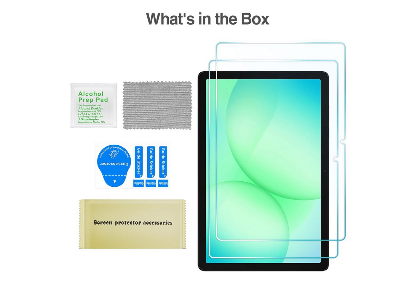 Fyrove Schutzfolie Panzerglas für Samsung Galaxy Tab A11 Plus 11 Zoll, [2 Stück], (9H Härte Gehärtetes Glas Displayschutz Schutzfolie, Blasenfrei, Anti-Kratzer Displayschutzfolie), Kompatibel mit Galaxy Tab A11+ (SM-X230 / SM-X236) Bild 3
