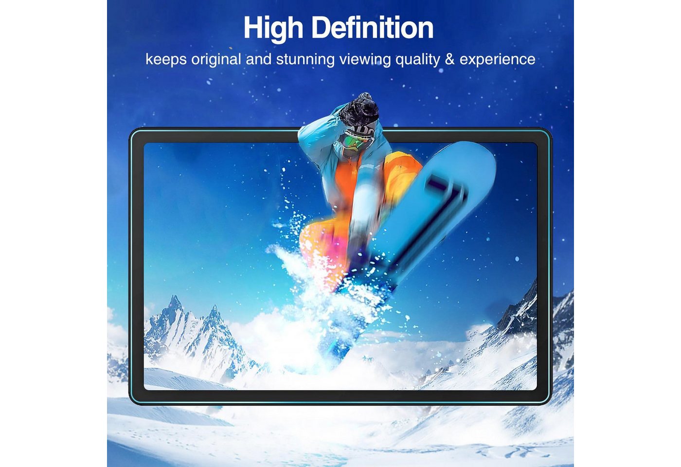 Fyrove Schutzfolie Panzerglas für Samsung Galaxy Tab A11 Plus 11 Zoll, [2 Stück], (9H Härte Gehärtetes Glas Displayschutz Schutzfolie, Blasenfrei, Anti-Kratzer Displayschutzfolie), Kompatibel mit Galaxy Tab A11+ (SM-X230 / SM-X236) Bild 4