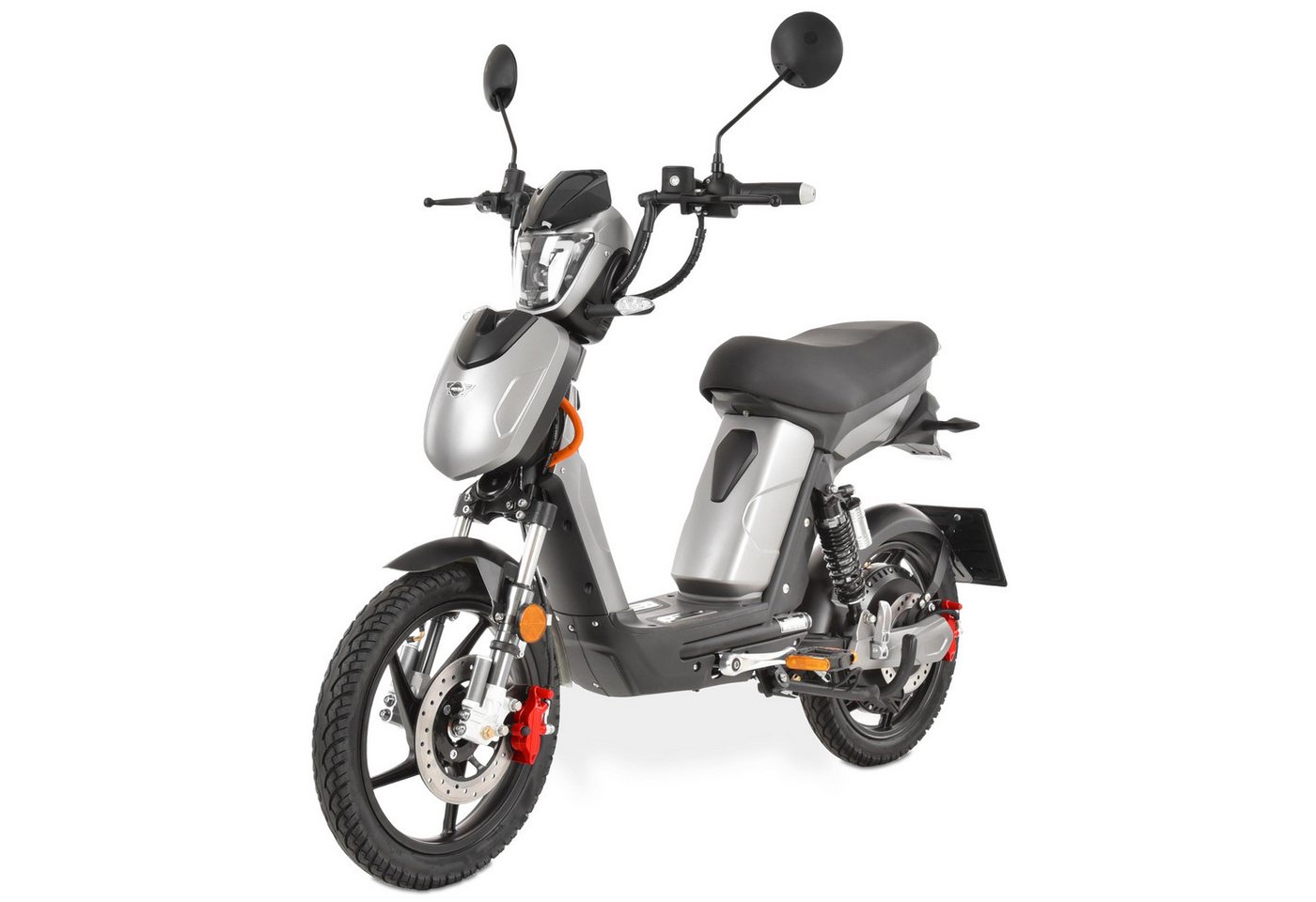 Hecht E-Mofaroller BETIS Silver 48V Lithium-Akku bürstenloser Motor, 45 km/h, mit Straßenzulassung Scheibenbremsen Pedalantrieb LED Bild 4