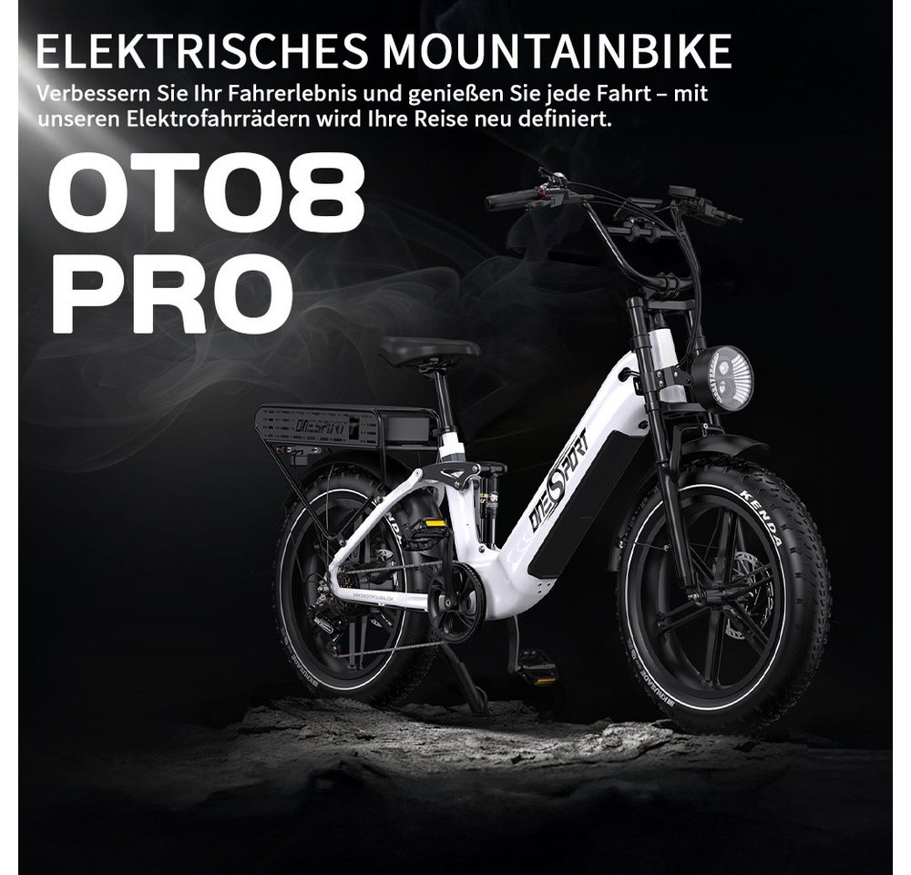 Onesport E-Bike Cityrad herren 1728WH Elektrofahrrad 204.0 Zoll 36AH 48V damen E-MBT, 7 Gang Shimano, Kettenschaltung, Heckmotor, 1728 Wh, Cityrad 7 Gang Shimano, hydraulischen Scheibenbremse, E-bikes Bild 2