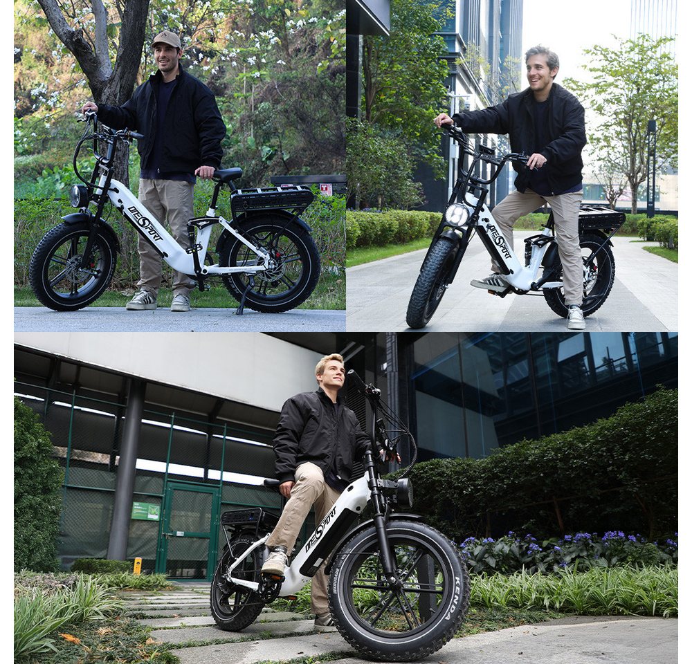 Onesport E-Bike Cityrad herren 1728WH Elektrofahrrad 204.0 Zoll 36AH 48V damen E-MBT, 7 Gang Shimano, Kettenschaltung, Heckmotor, 1728 Wh, Cityrad 7 Gang Shimano, hydraulischen Scheibenbremse, E-bikes Bild 3