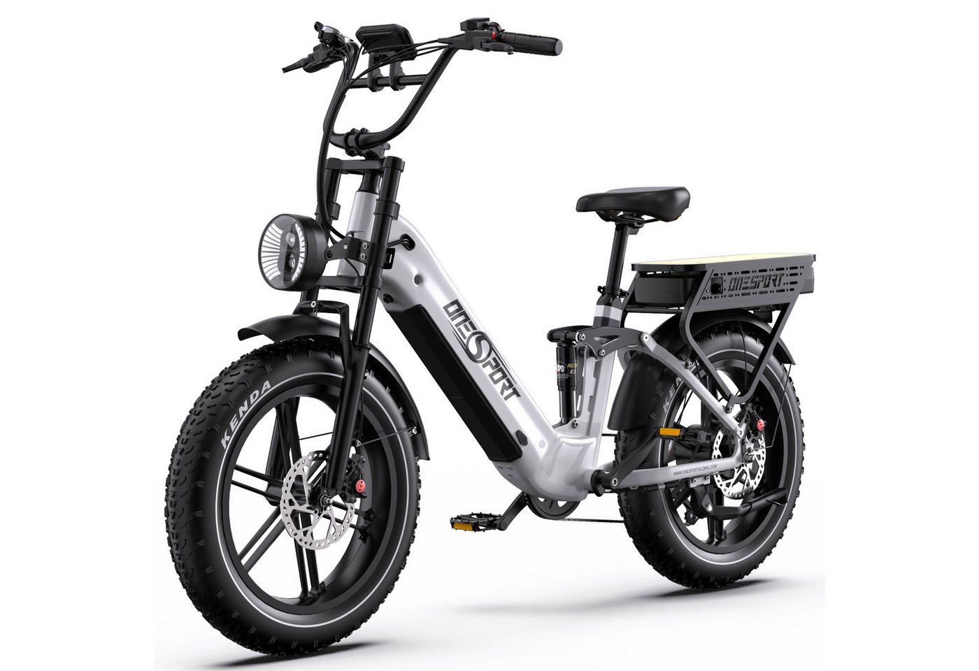 Onesport E-Bike Cityrad herren 1728WH Elektrofahrrad 204.0 Zoll 36AH 48V damen E-MBT, 7 Gang Shimano, Kettenschaltung, Heckmotor, 1728 Wh, Cityrad 7 Gang Shimano, hydraulischen Scheibenbremse, E-bikes Bild 4