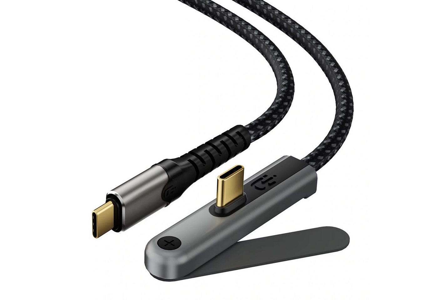 Bolwins E23 USB-C Kabel mit Ständer für Smartphone & Laptop PD 100W 4K USB USB-Kabel, USB-C-Stecker, USB-C-Stecker (200 cm), Klappbarer Standfuß, USB 3.2 20 Gbit/s, 4K 60 Hz, PD 100 W, 2 m Kabel Bild 4
