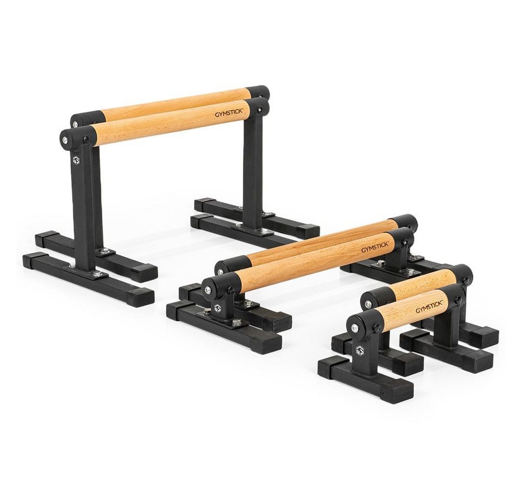 Gymstick Liegestützgriffe Gymstick Premium Parallette - Holz/Schwarz - Large Bild 2