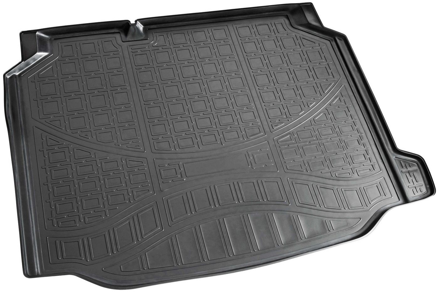 RECAMBO Kofferraumwanne für Seat Leon III, 5F Schrägheck, 5 Türen, BJ 2012-2020, für Seat Leon III, 100% passgenaue Antirutschmatte, Kofferraum Schutzmatte, Gummimatte Bild 3