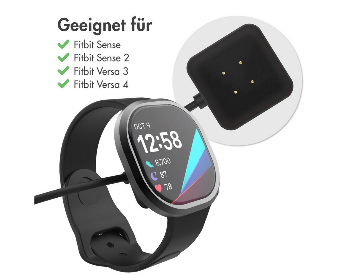 imoshion imoshion USB-A-Ladekabel für Fitbit Versa 4 / Versa 3 / Sense 2 / Sens Smartwatch-Ladekabel Bild 4