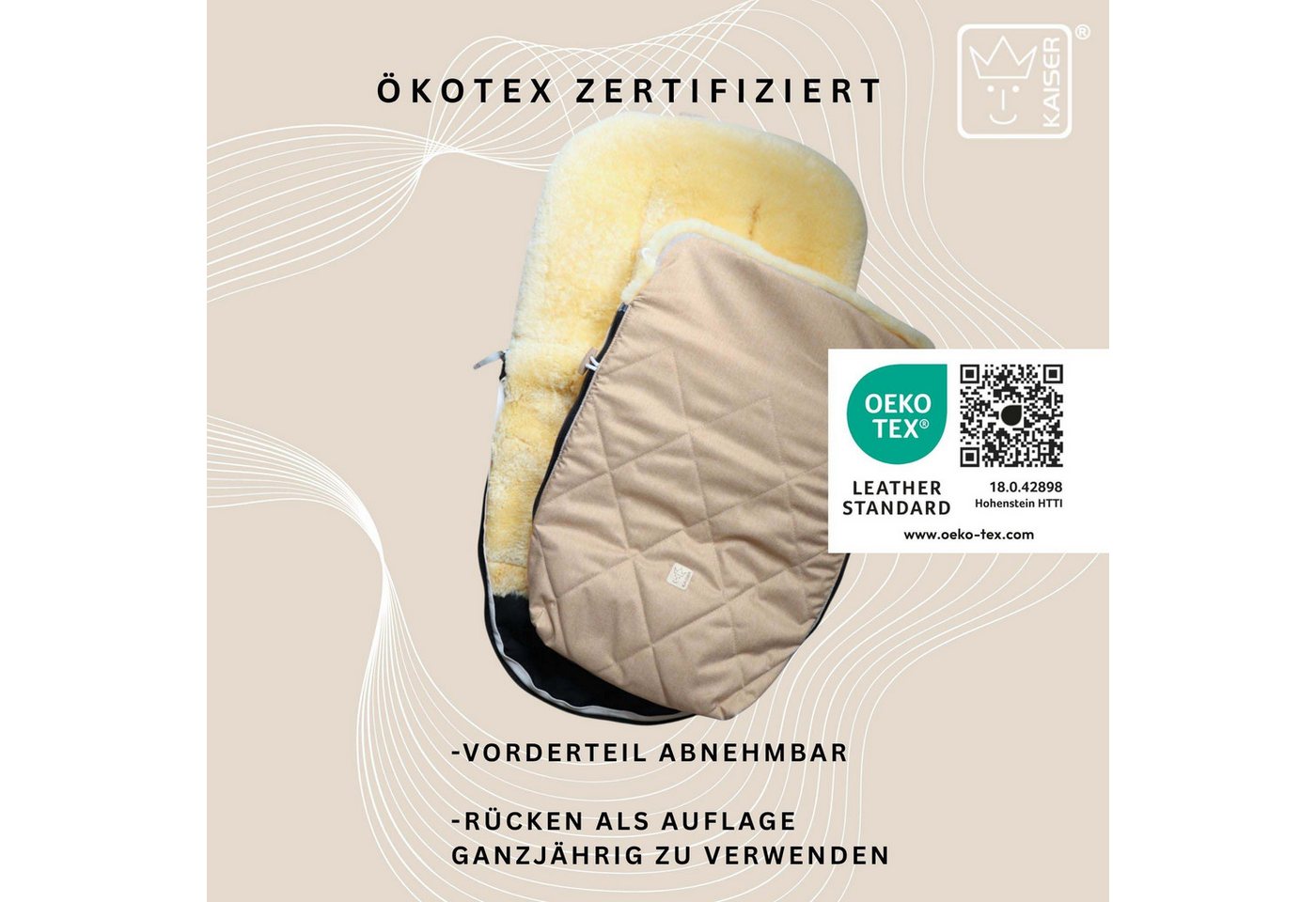 Kaiser Fußsack Coosy Lammfell Kinderwagen Fußsack Bild 3