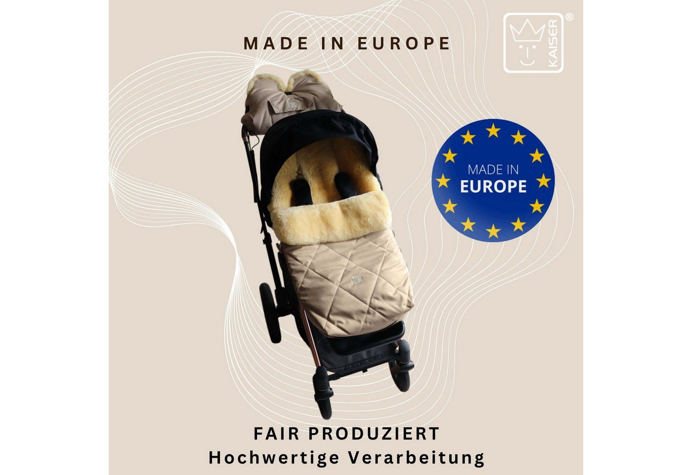 Kaiser Fußsack Coosy Lammfell Kinderwagen Fußsack Bild 5