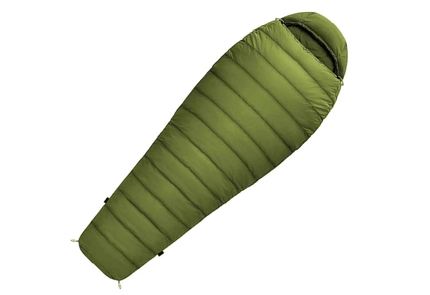 Norskskin Mumienschlafsack Mumienschlafsack Norskskin Ultralight Green 800 g 205 cm Koppelbar, Ultraleicht, 2 Wege Reißverschluss, Kopfkissenfack, Mumienschlafsack Bild 5