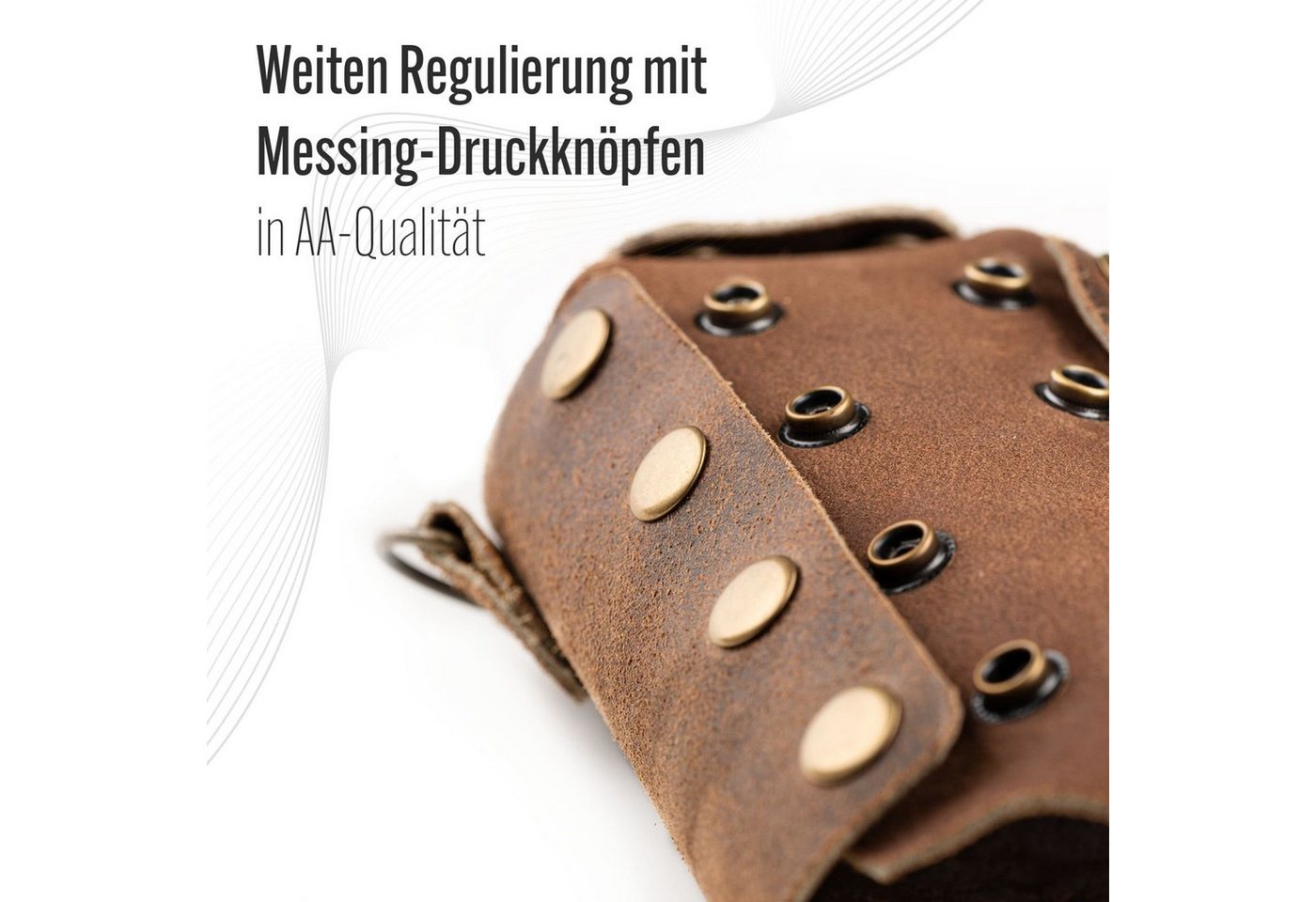 BLACK FOREST FOX Bierflaschenhalter Flaschenhalter HOLLY Lederholster m. Schulterriemen vint. braun Leder, (1-St) Bild 5