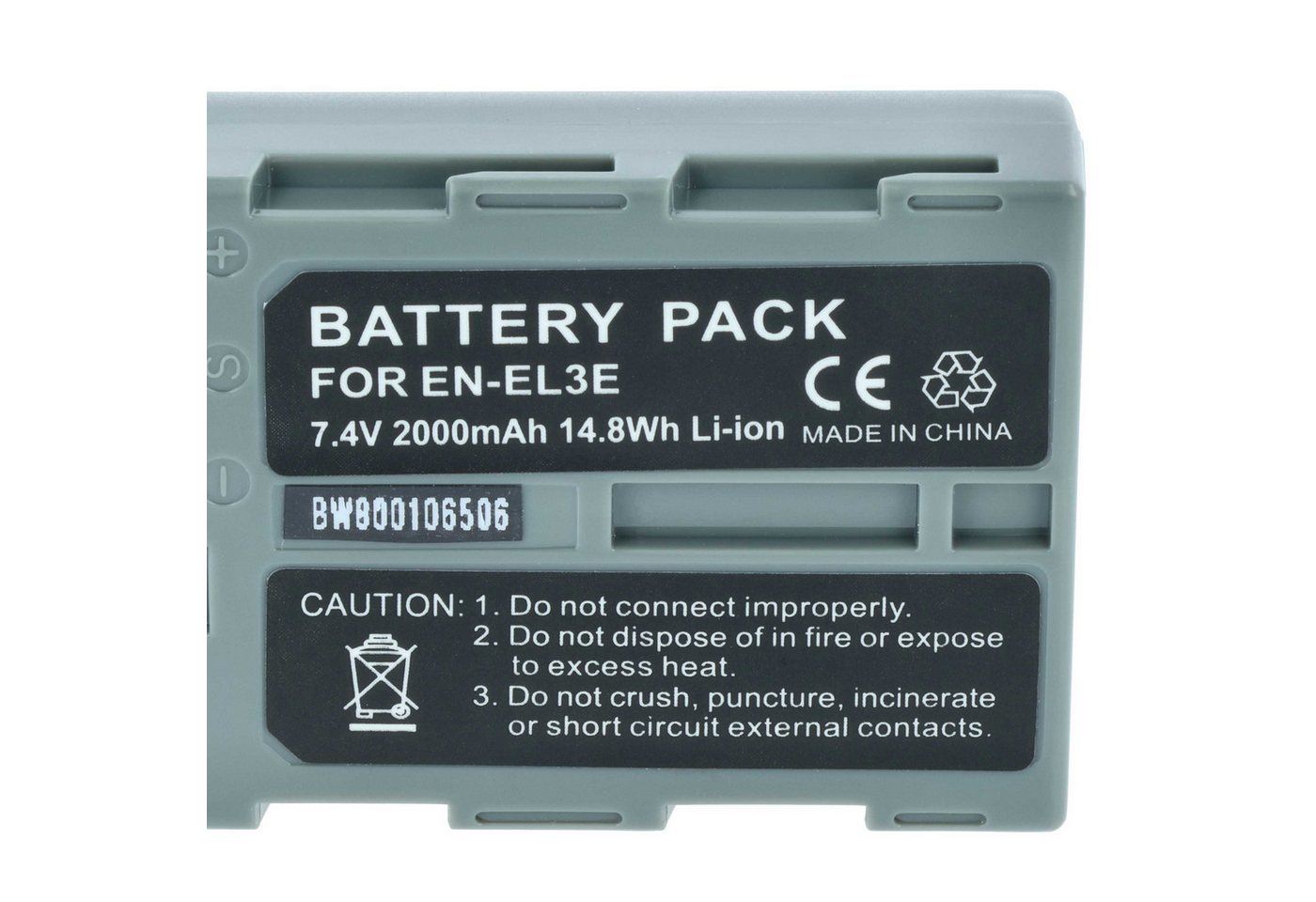 vhbw Akku Ersatz für Nikon EN-EL3e, EN-EL3, EN-EL3a für Digitalkamera / Kamera-Akku Akku Li-Ion 2000 mAh (7,2 V, 1 St), Leistungsfähiger Austausch-Akku für Digitalkamera, Spiegelreflexkamera